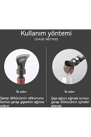 Petal Şeklinde Kırmızı Şarap Vakumlu Stoper Şarap Akıtıcı