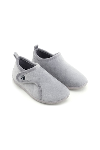 Gezer Kışlık Kız Çocuk Rahat Taban Cırt Cırtlı Ayarlanabilir Ev Okul Kreş Panduf Ayakkabı Gri