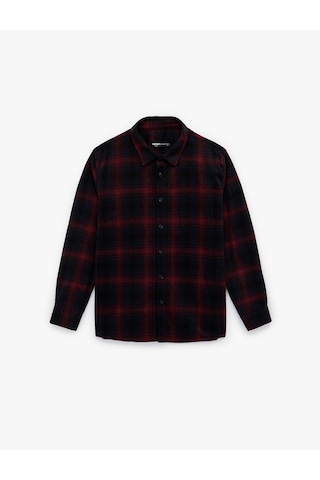 Koton Regular Fit Uzun Kollu Klasik Yaka Oduncu Gömleği Lacivert Ekose 6wam60230hw Lacivert