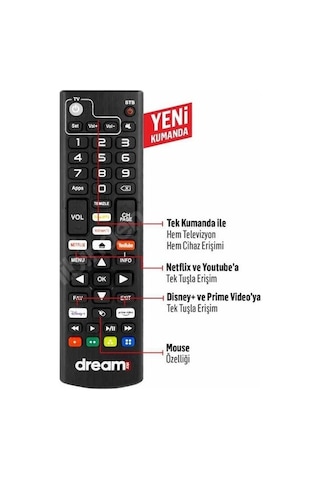 Dreamstar Universal Akıllı Android Box İ3 Kumanda Led Lcd Uyumlu
