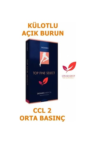 Sigvaris Top Fine Burnu Açık Külotlu Varis Çorabı Orta Basınç