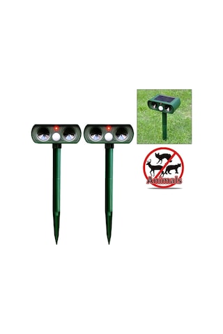 Cbtx Pır Işık Sensörlü Güçlü Ultrasonik Güneş Enerjili Hayvan Kovucu 2 Adet