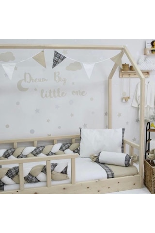 Bibaby Ekose Montessori Uyku Seti 69121 Bej