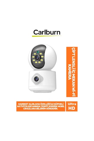 Hareket Algılama Özellikli Çift Yönlü Ses Bulut Depolama 2 Mp+2 Mp Çift Lensli İç Mekan Wi-fi Kamera