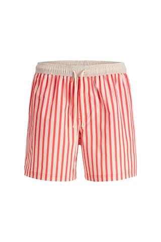 Jack & Jones Jpstkauaı Erkek Deniz Şortu Çizgili Regular Fit Rahat MERCAN