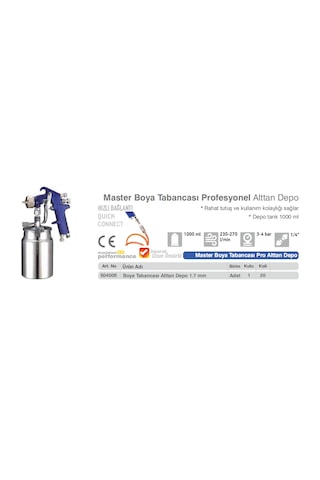 Master Boya Tabancası Profesyonel Alttan Depo