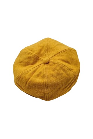 Uniquetrenders Kadın Arkadan Lastikli Kışlık Baretta Şapka Hardal