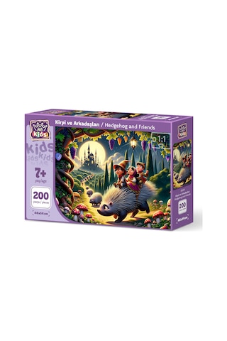 Art Çocuk Kirpi Ve Arkadaşları 200 Parça Puzzle