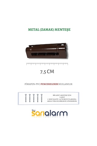 Pvc Pimapen Pencere Menteşesi Koyu Kahve 75mm