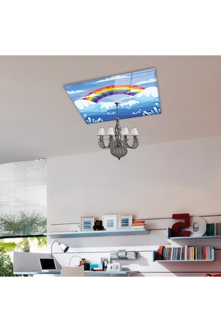 Cam Avize Göbeği | Gökkuşağı | 50Cm X 50Cm Çok Renkli