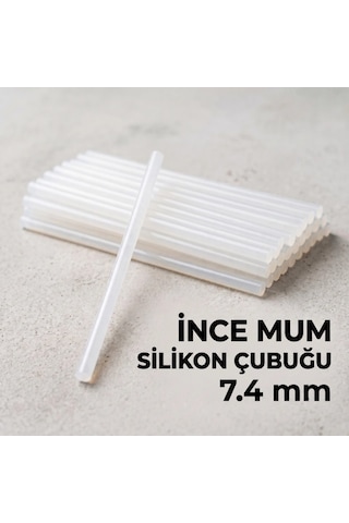 İnce Mum Silikon Çubuğu - 7.4 Mm Şeffaf - 1 Kilogram Ttt
