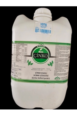 Sıvı Çinko Gübre % 8 Çinko Gübre 20 Lt