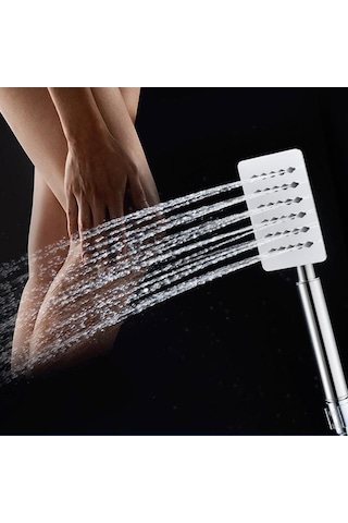 T-may Sart Kare Borulu Hareketli Sürgülü Duş Seti Üst Takımı Krom