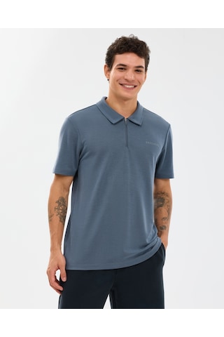 Skechers M Soft Touch Pique Polo Erkek Gri Polo Yaka Tshirt S2610086-3998