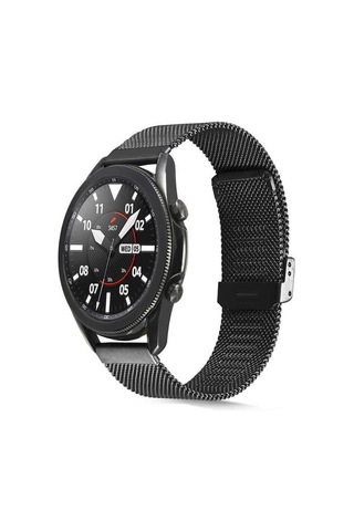 Galaxy Watch 46mm Uyumlu Krd-45 22mm Metal Hzrv Kordon-siyah