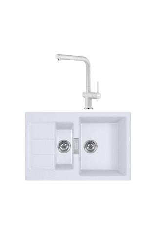 Franke Tectonite S2d 651-78 Pw Evye - Franke Active Plus Doccia 2.0 Bianco Armatür Set Beyaz