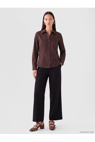 Lcw Everyday Kahverengi Regular Fit Kadın Gömlek