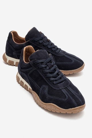 Luvishoes Lars Lacivert Süet Hakiki Deri Kadın Günlük Sneaker Lacivert
