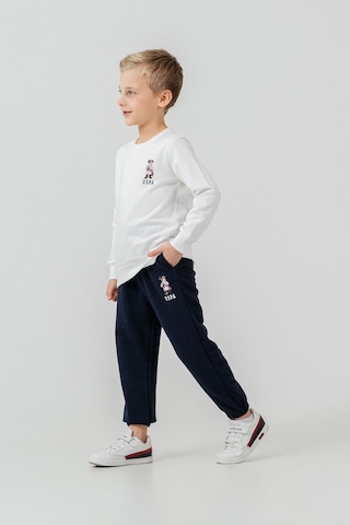 U.S. Polo Assn. Erkek Çocuk Baskılı Beyaz Uzun Kol Eşofman Takımı Us2633-c-v2 Us2633-c-v2