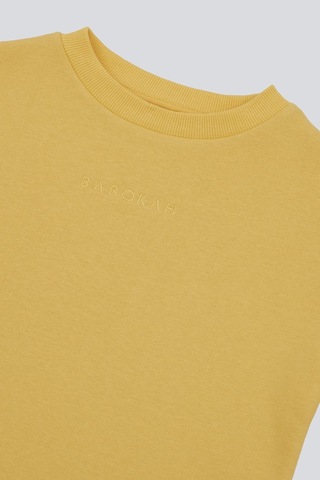 Kids Boy Nakışlı Sweatshirt Sarı