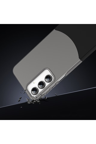 Samsung Uyumlu Galaxy A15 Kılıf Mıknatıslı Zore Duble Kapak Gri