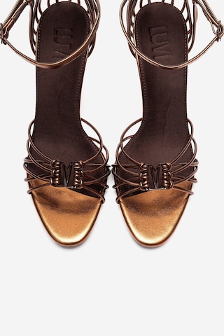 Luvishoes Arona Bakır Kahverengi Kadın Topuklu Ayakkabı Bakır