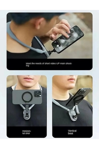 360 Derece Ayarlanabilir Boyun Askılı Manyetik Telefon Tutucu 74808145