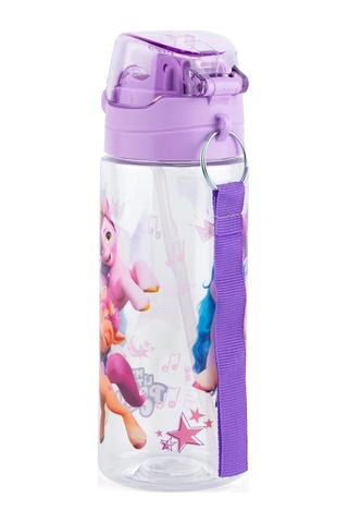 Me Çanta My Little Pony Kız Çocuk 500 Ml Pipetli Plastik Matara Suluk - Mor Kapak Genel