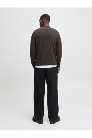 Jack & Jones Jjemıl Triko Yarım Fermuarlı Kazak 12268210 Kahverengi