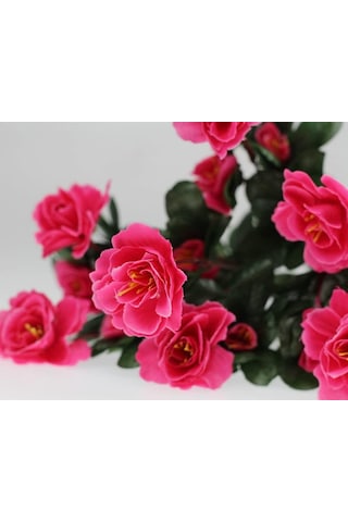 Yapay Çiçek Fuşya Pembe Açelya Demeti 7 Dallı 33*20cm