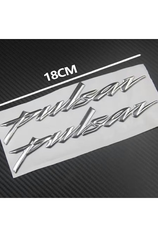 Pulsar Logo Yazı Amblem Sticker Etiket Seti 3d Ns200-125-150 Gümüş