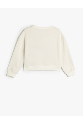 Koton Ekru Kız Çocuk Sweatshirt 5skg10329ak Ekru