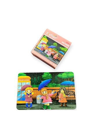 Ahşap Girls Mini Puzzle 4 Yaş 54 Parça
