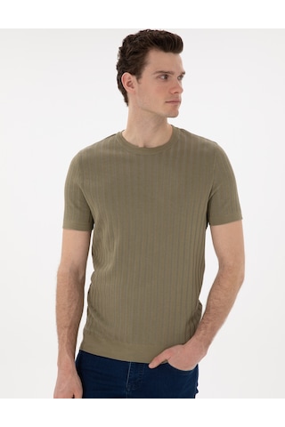 Pierre Cardin Erkek Haki Kazak /triko 50305991-vr027 Haki