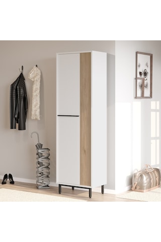 Robin Home Rio Ayakkabılık Metal Ayaklı 9 Raflı Sepet-beyaz Beyaz