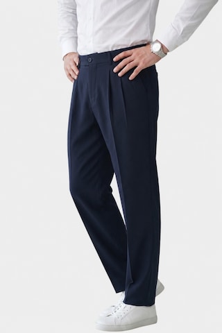 Deep Sea Deepsea Lacivert Baggy Fit Pileli Kumaş Pantolon Likralı, Beli Lastikli Rahat Kesim Erkek Pantolon 2600920