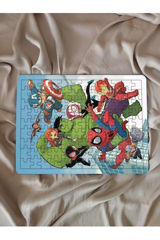Çocuk Puzzle Ahşap Marvel 108 Parça Mobilya