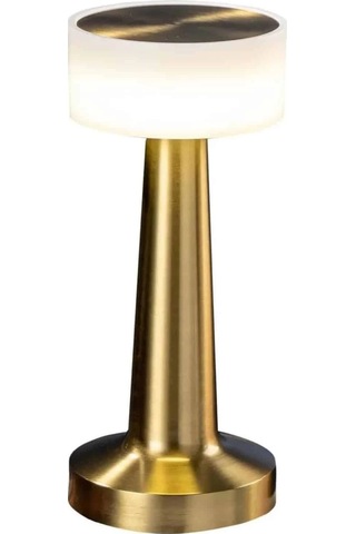 Kablosuz Renkli Masa Ve Gece Lambası Altın Rengi Dokunmatik Led Lamba 1033