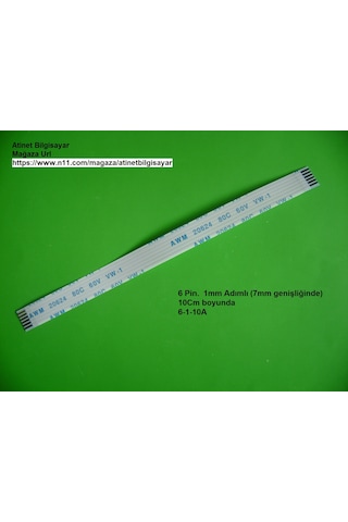Hp Dv6 Start Butonu Flex Şerit Kablo 6 Pin 1Mm 10Cm 6-1-10A