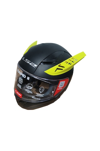 Motospartan Kask Boynuzu Sarı Yarışçı Tipi