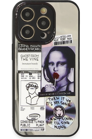 Newface - 541 - iPhone Uyumlu 14 Pro Kılıf Mirror Desenli Kapak - Mirror - Csmo-tex - - 2
