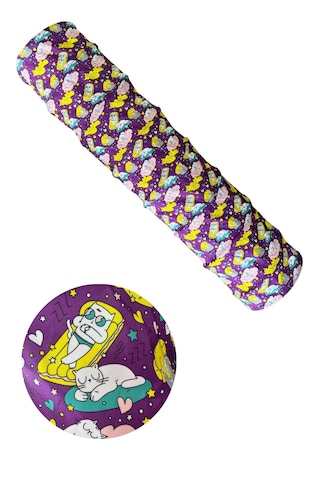 Miyav Mor Renkli ve Desenli Katlanabilir Uzun Kedi Tüneli 125 CM