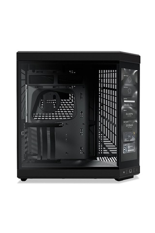 Hyte Y70 Touch Pitch Black Temperli Cam Usb 3.2 E-atx Dual Chamber Bilgisayar Kasası