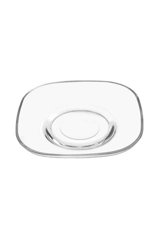 Lav Zen 277f 6'lı Kare Çay Tabağı Beyaz