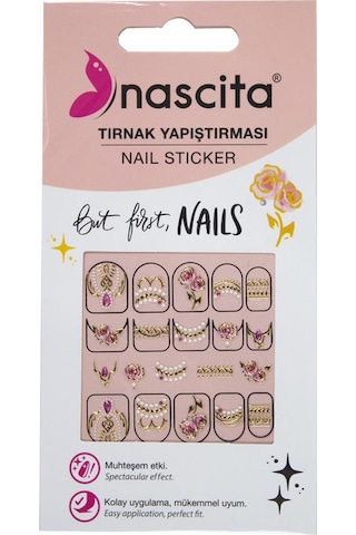 Nascita Tırnak Üstü Sticker Gold Temalı