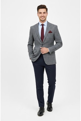 Presto Erkek 6 Drop Slimfit Kareli Ceket Gri 1635-070 Gri