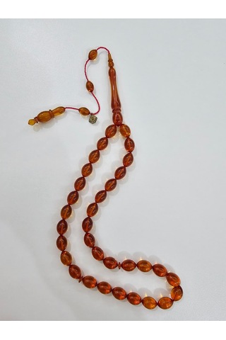 Han Faturan Hasan Ayhan İmzalı Kehribar Tesbih 8 X 12,5 Mm Beyzi 81737733