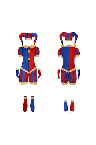 Ambition Pomni Kostüm Çocuklar Yetişkin Palyaço Cosplay Cadılar