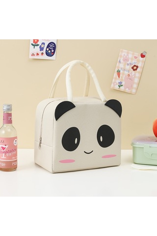 Jian Fan Karikatürlü Yemek Çantası Taşınabiler Is Koruma Kutusu Açık Mavi Açık Mavi