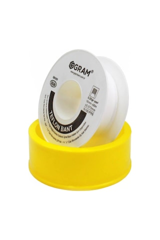 Gram Teflon Bant Sızdırmazlık Bandı 19 mm x 30 Mt 10 Adet - YERLİ ÜRETİM